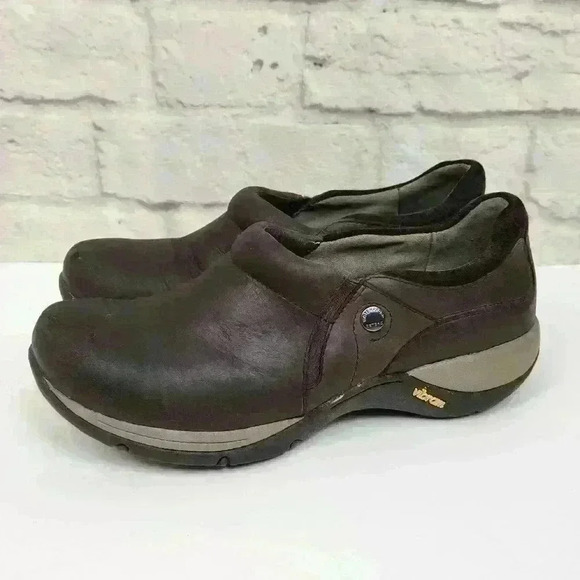 Dansko Celeste Slip On Clogs EUR 38 US Womens Size Brown Leather - Picture 3 of 15